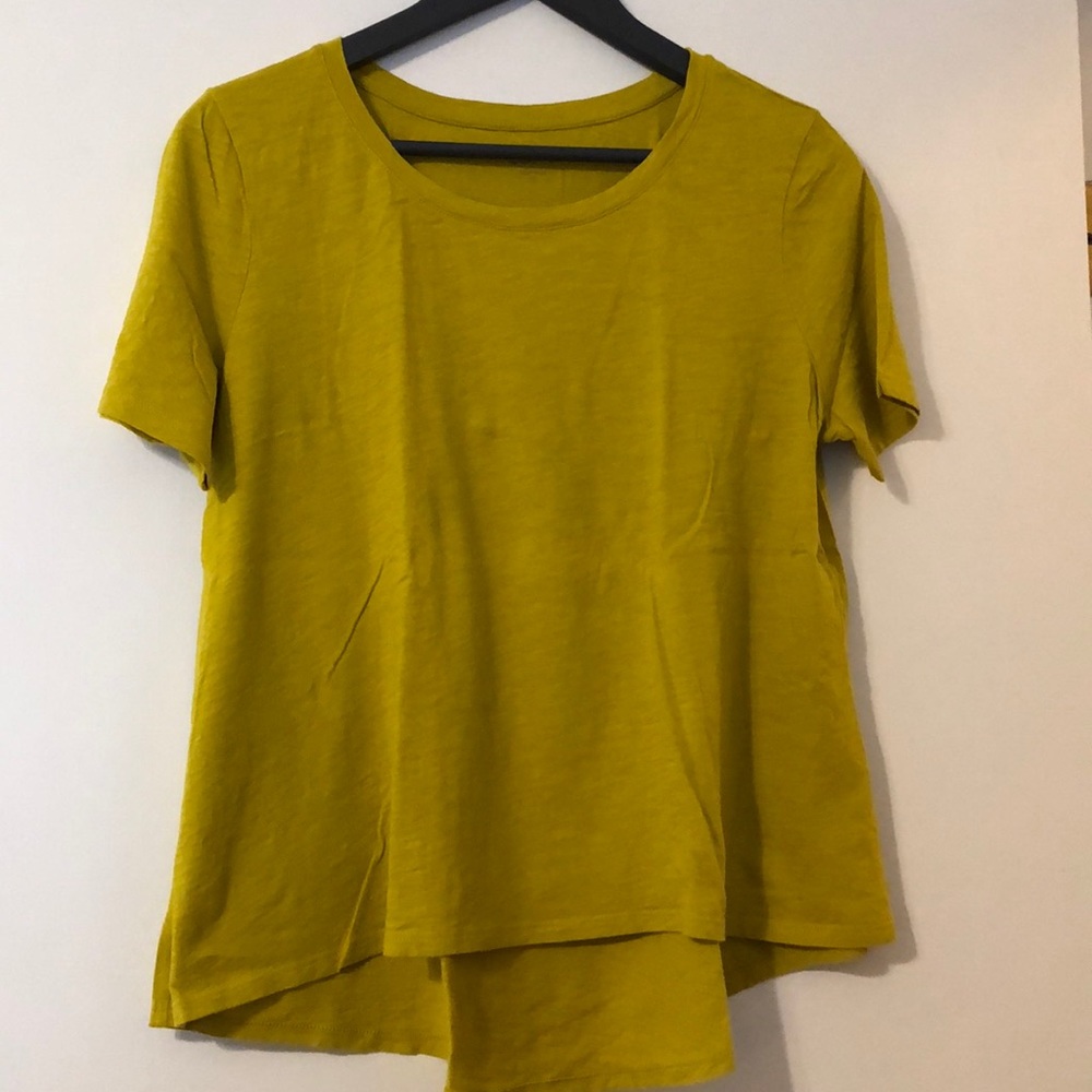 Ann Taylor Loft Short-sleeved T-shirt Chartreuse